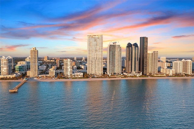 water view with a city view