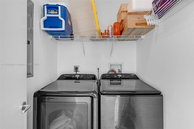 laundry room with washer and clothes dryer