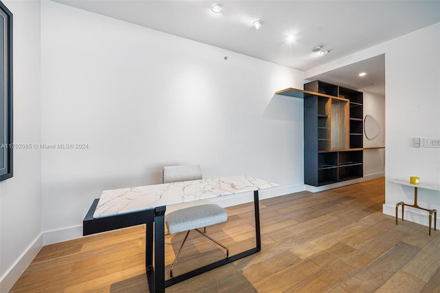 office area featuring wood-type flooring