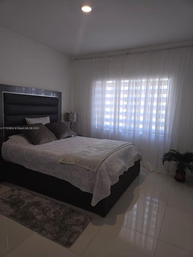 view of tiled bedroom