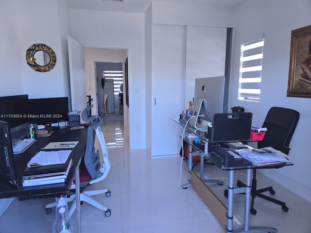 office featuring tile patterned floors