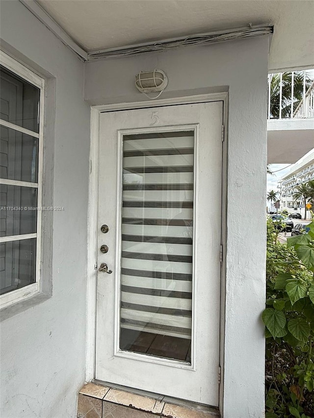 view of doorway to property