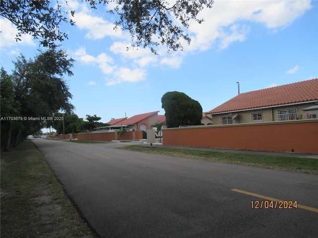 view of road