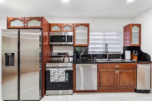 kitchen with sink and stainless steel appliances