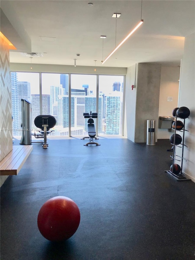 view of exercise room