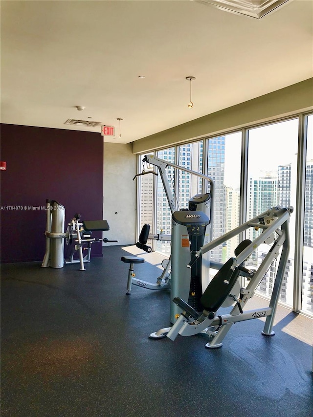 view of exercise room