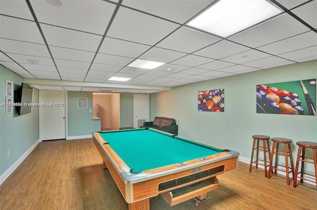 1201 S Ocean Dr Unit 206S, Hollywood, FL 33019 - recreation room with baseboards, billiards, and wood finished floors