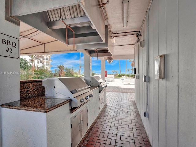 view of patio featuring area for grilling