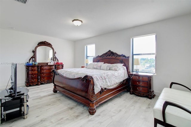 bedroom featuring light hardwood / wood-style flooring