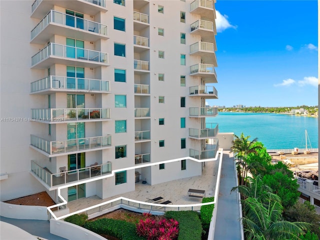 view of property featuring a water view