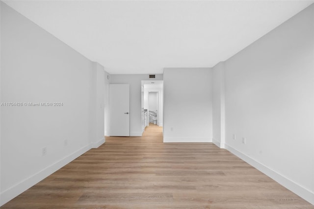 empty room featuring light wood-type flooring