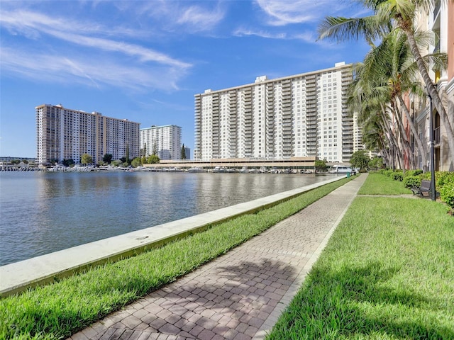 view of water feature