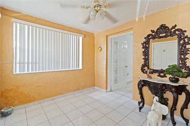 interior space featuring tile patterned flooring