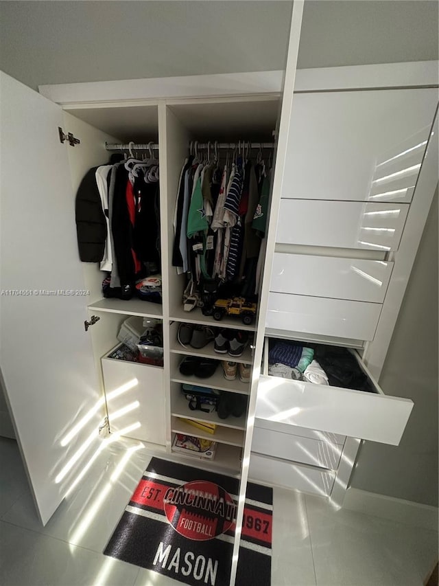 view of closet