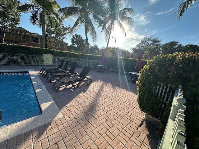 view of pool with a patio