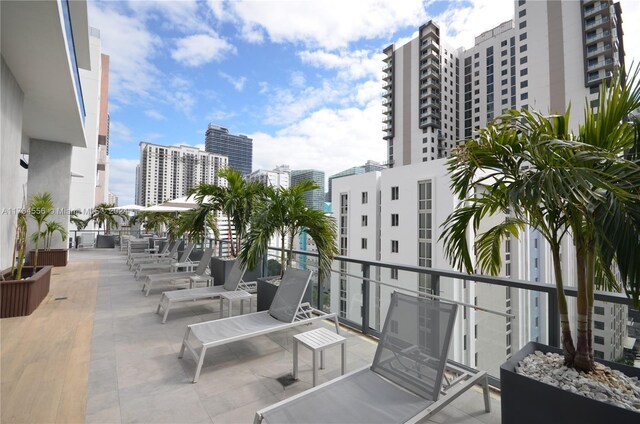 239 SW 9th St Unit 1603, Miami, FL 33130 - view of patio / terrace with a view of city