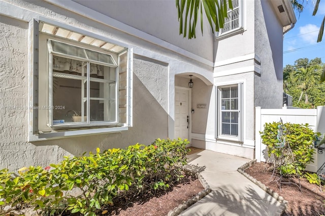 view of doorway to property