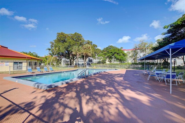 view of pool with a patio