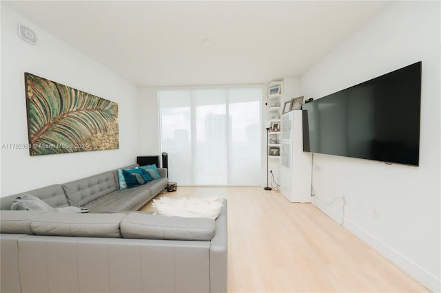 living room featuring hardwood / wood-style floors