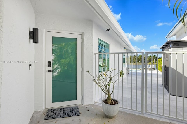 view of doorway to property