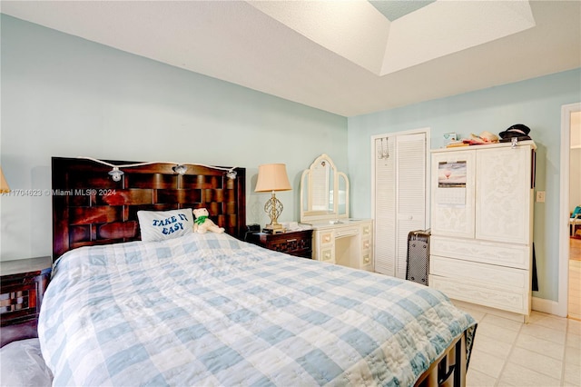 bedroom with a textured ceiling