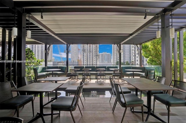 view of patio / terrace with a deck