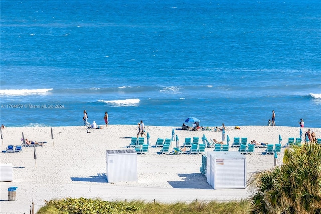 property view of water with a view of the beach