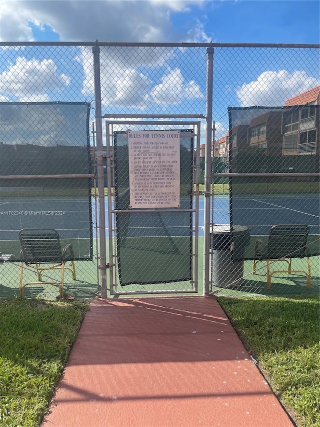 view of tennis court