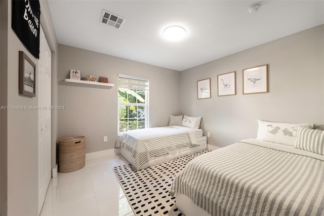 view of tiled bedroom