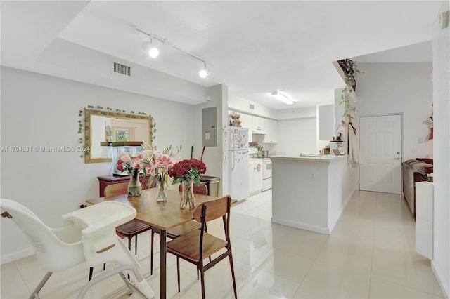 view of tiled dining space