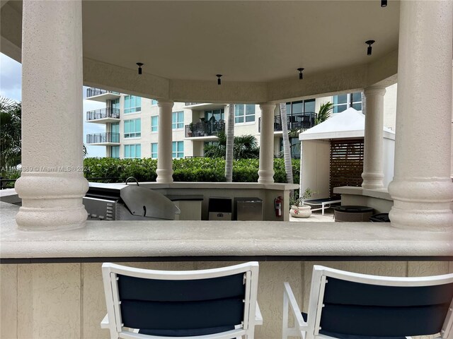 view of patio with exterior kitchen