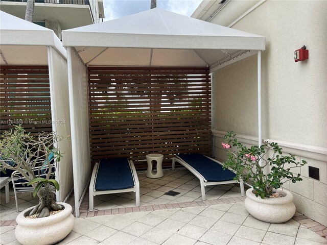 view of patio with a gazebo