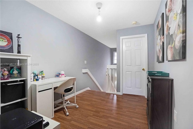 office featuring hardwood / wood-style flooring