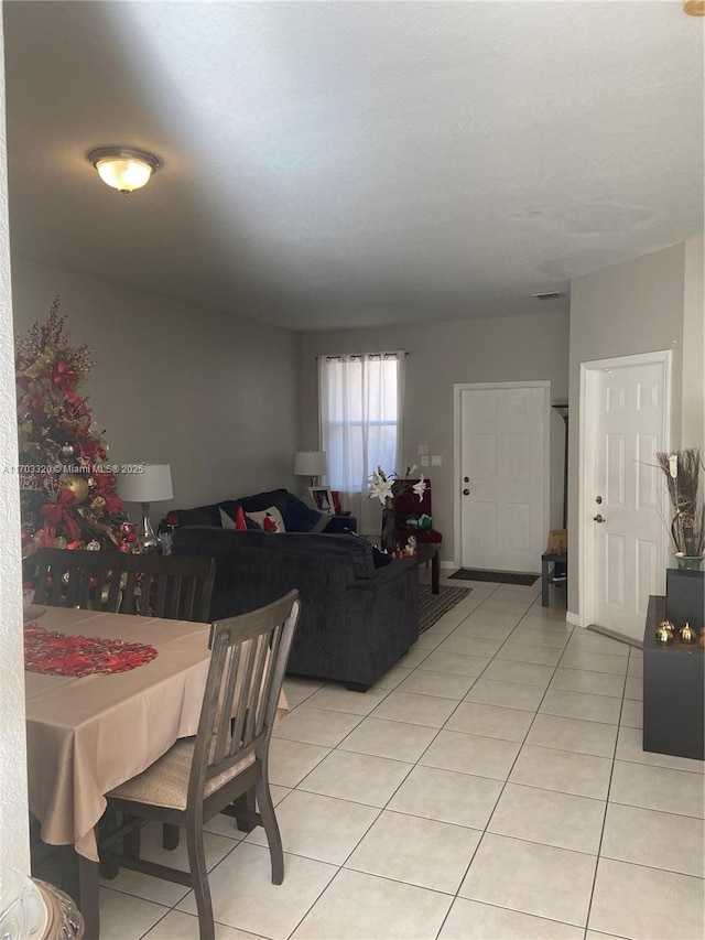 view of tiled dining room