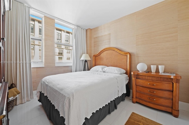 view of tiled bedroom