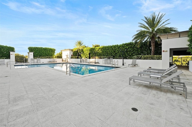 view of pool with a patio area