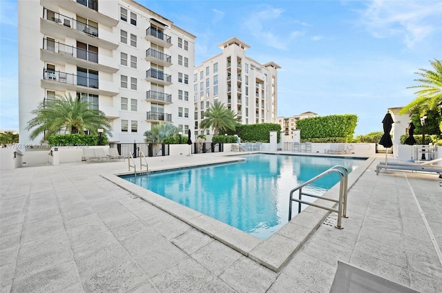 view of pool with a patio area