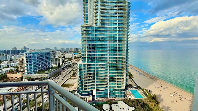 17375 Collins Ave Unit 2406, Sunny Isles Beach, FL 33160 - balcony featuring a view of city and a water view