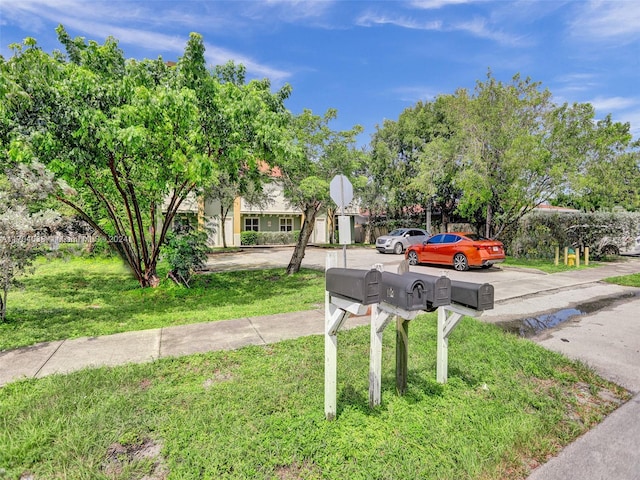 exterior space featuring a lawn