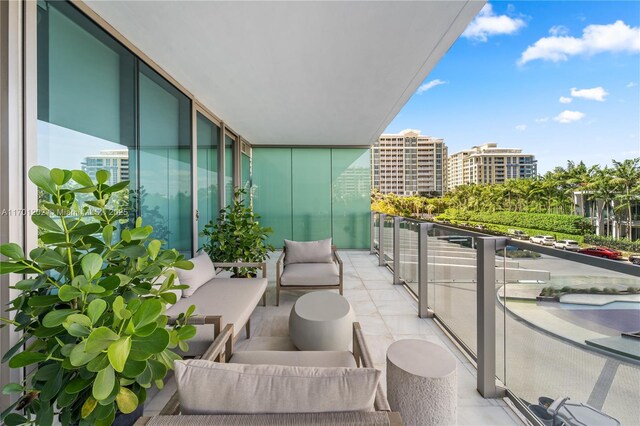 balcony with an outdoor living space