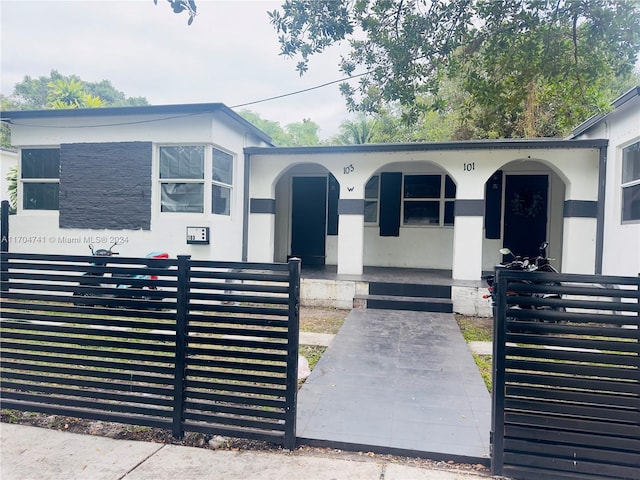 view of front of home with a porch