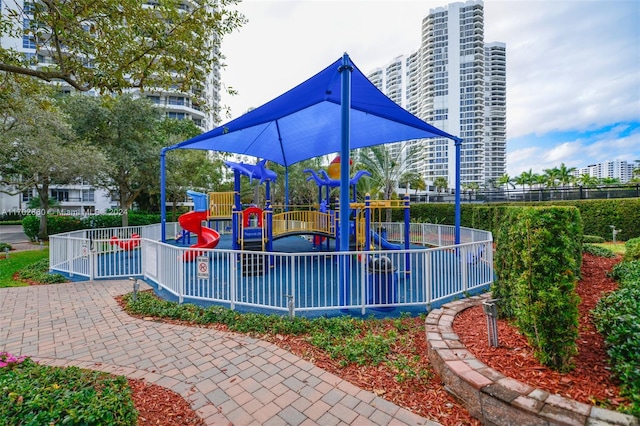 view of jungle gym