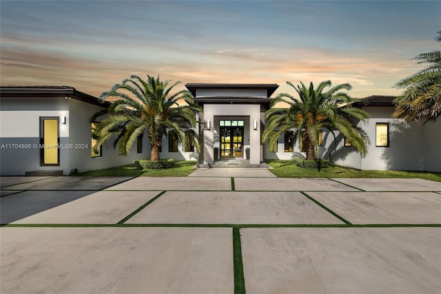 view of front of property with french doors