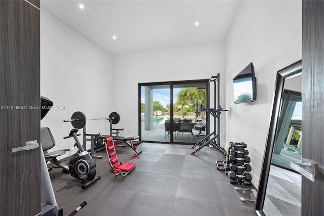 view of exercise room