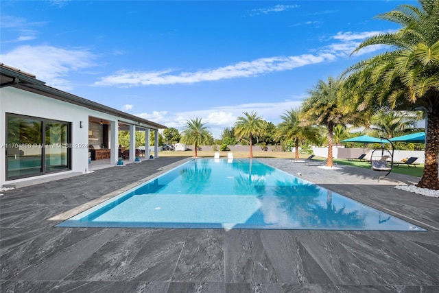 view of pool with a patio