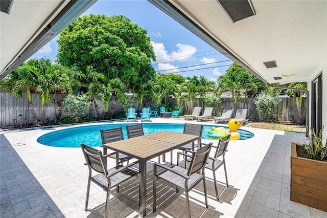 view of pool with a patio area