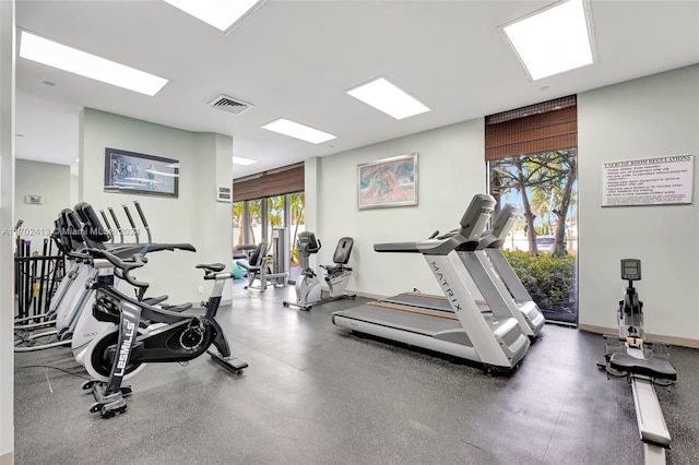 view of exercise room