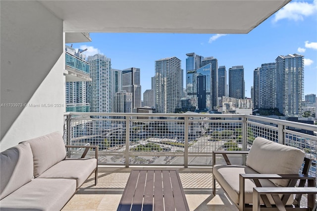 balcony with an outdoor hangout area