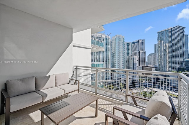 balcony with an outdoor living space