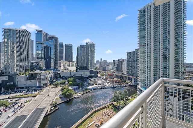 property's view of city with a water view